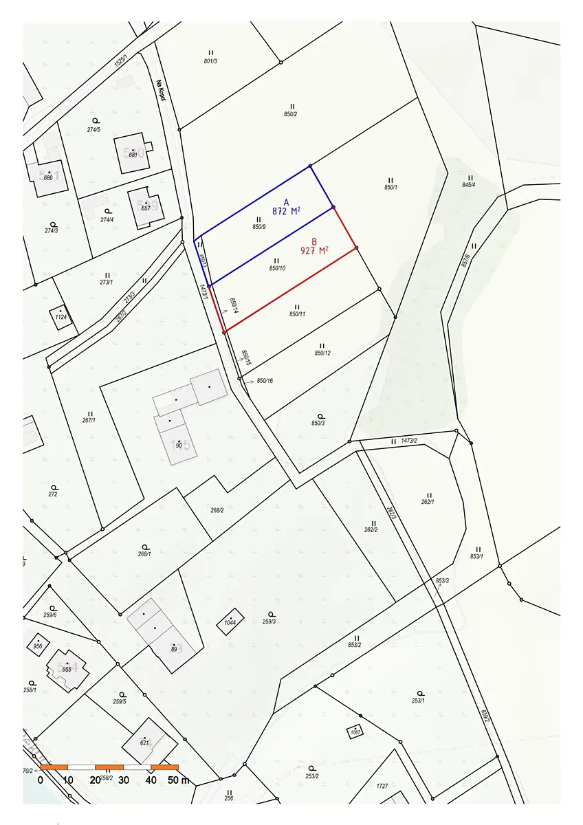 Prodej stavebního pozemku 872 m²
